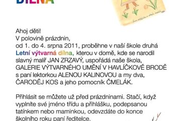 Letní výtvarná dílna pro děti